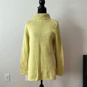 Willi Smith 100% cotton Green Knit turtleneck sweater